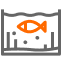 Acuario de cristal grande